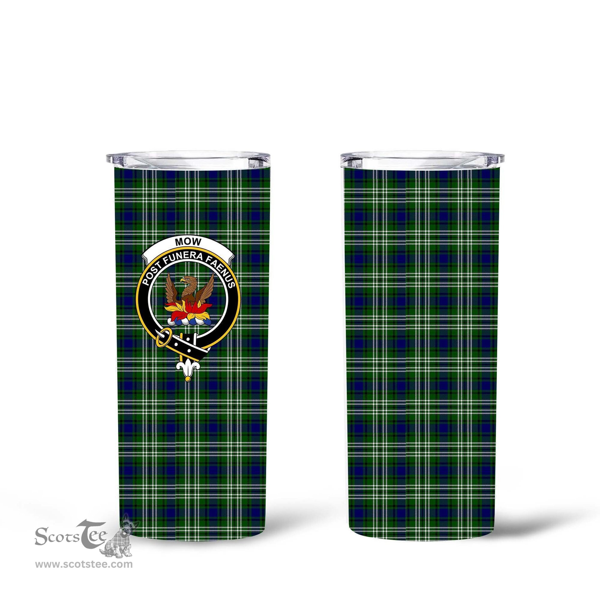 Scottish Mow Clan Tartan Tumbler - Tall Glitter Tumbler Scottish Plaid Tartan Plaid