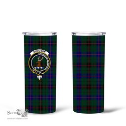 Scottish Davidson Clan Tartan Tumbler - Tall Glitter Tumbler Scottish Plaid Tartan Plaid