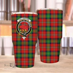 Scottish Fullerton Clan Tartan Tumbler - Stainless Steel Glitter Tumbler Scottish Plaid Tartan Plaid