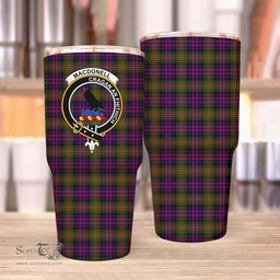 Scottish MacDonell of Glengarry Clan Tartan Tumbler - Stainless Steel Glitter Tumbler Scottish Plaid Tartan Plaid