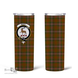 Scottish SCOTT BROWN MODERN Clan Tartan Tumbler - Tall Glitter Tumbler Scottish Plaid Tartan Plaid