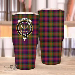 Scottish Carnegie Clan Tartan Tumbler - Stainless Steel Glitter Tumbler Scottish Plaid Tartan Plaid