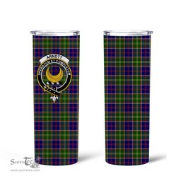 Scottish Arnott Clan Tartan Tumbler - Tall Glitter Tumbler Scottish Plaid Tartan Plaid