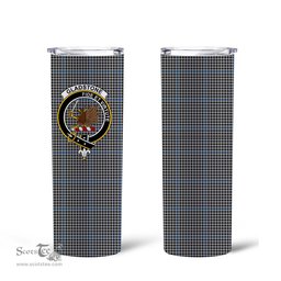 Scottish Gladstone Clan Tartan Tumbler - Tall Glitter Tumbler Scottish Plaid Tartan Plaid