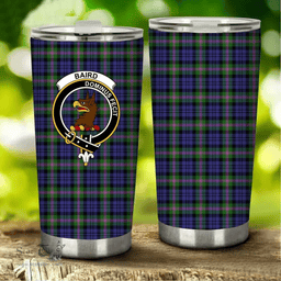 Scottish Baird Clan Tartan Tumbler - Stainless Steel Glitter Tumbler Scottish Plaid Tartan Plaid