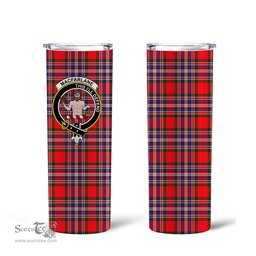 Scottish MacFarlane Clan Tartan Tumbler - Tall Glitter Tumbler Scottish Plaid Tartan Plaid