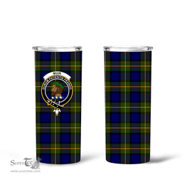 Scottish Muir Clan Tartan Tumbler - Tall Glitter Tumbler Scottish Plaid Tartan Plaid
