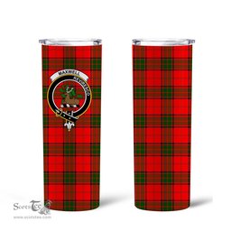 Scottish Maxwell Clan Tartan Tumbler - Tall Glitter Tumbler Scottish Plaid Tartan Plaid