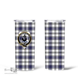 Scottish Hannay Clan Tartan Tumbler - Tall Glitter Tumbler Scottish Plaid Tartan Plaid
