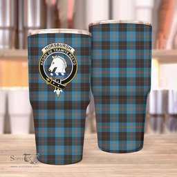 Scottish Horsburgh Clan Tartan Tumbler - Stainless Steel Glitter Tumbler Scottish Plaid Tartan Plaid