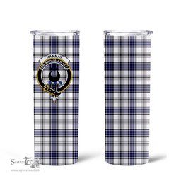 Scottish Hannay Clan Tartan Tumbler - Tall Glitter Tumbler Scottish Plaid Tartan Plaid