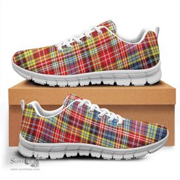 Scottish Drummond of Strathallan Clan Tartan Sneakers - Classic Scottish Plaid Tartan Plaid