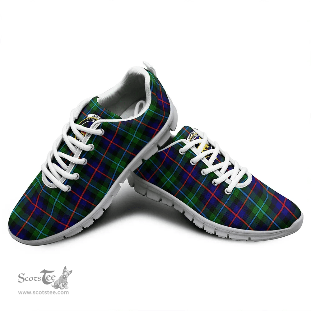 Scottish Campbell of Cawdor Modern Clan Tartan Sneakers - Crest Classic Scottish Plaid Tartan Plaid
