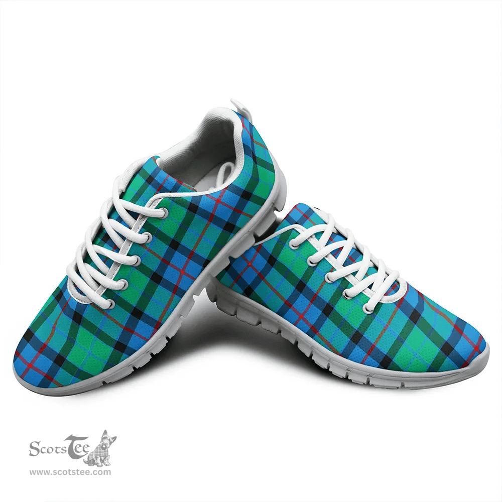Scottish Flower Of Scotland Clan Tartan Sneakers - Classic Scottish Plaid Tartan Plaid
