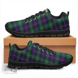 Scottish Campbell of Cawdor Modern Clan Tartan Sneakers - Crest Classic Scottish Plaid Tartan Plaid