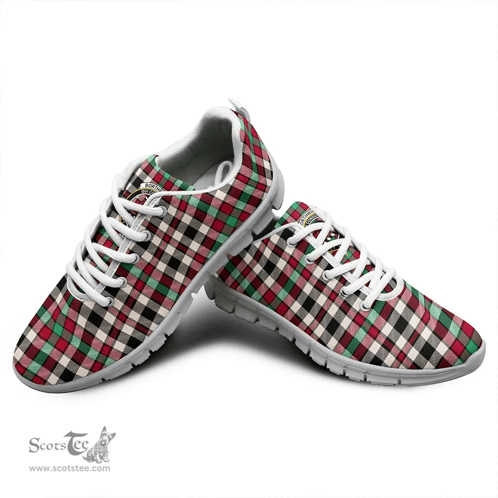 Scottish Borthwick Dress Ancient Clan Tartan Sneakers - Crest Classic Scottish Plaid Tartan Plaid