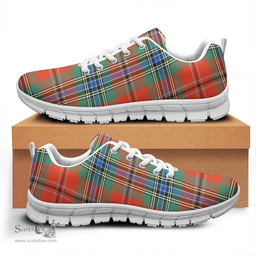 Scottish MacLean of Duart Ancient Clan Tartan Sneakers - Classic Scottish Plaid Tartan Plaid