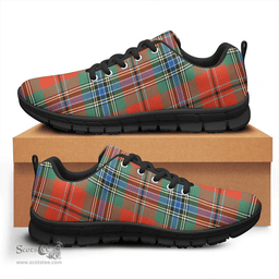 Scottish MacLean of Duart Ancient Clan Tartan Sneakers - Classic Scottish Plaid Tartan Plaid