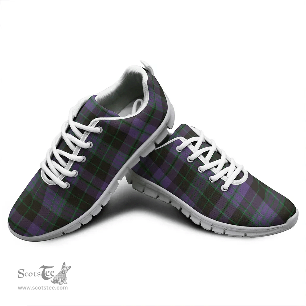 Scottish Clergy Green Clan Tartan Sneakers - Classic Scottish Plaid Tartan Plaid