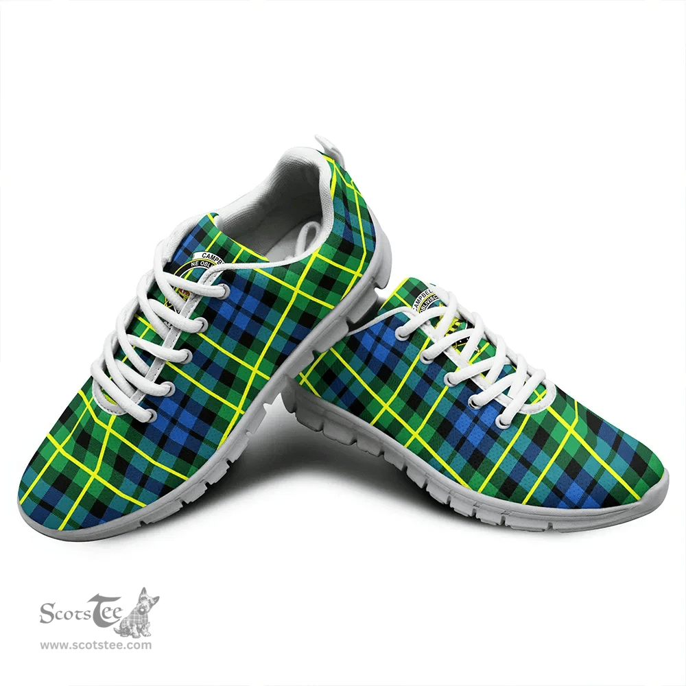 Scottish Campbell of Breadalbane Ancient Clan Tartan Sneakers - Crest Classic Scottish Plaid Tartan Plaid