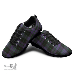 Scottish Clergy Green Clan Tartan Sneakers - Classic Scottish Plaid Tartan Plaid