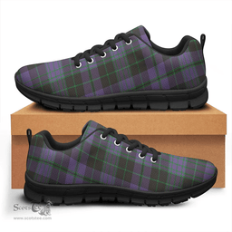 Scottish Clergy Green Clan Tartan Sneakers - Classic Scottish Plaid Tartan Plaid