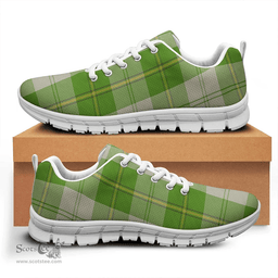 Scottish Cunningham Dress Green Dancers Clan Tartan Sneakers - Classic Scottish Plaid Tartan Plaid
