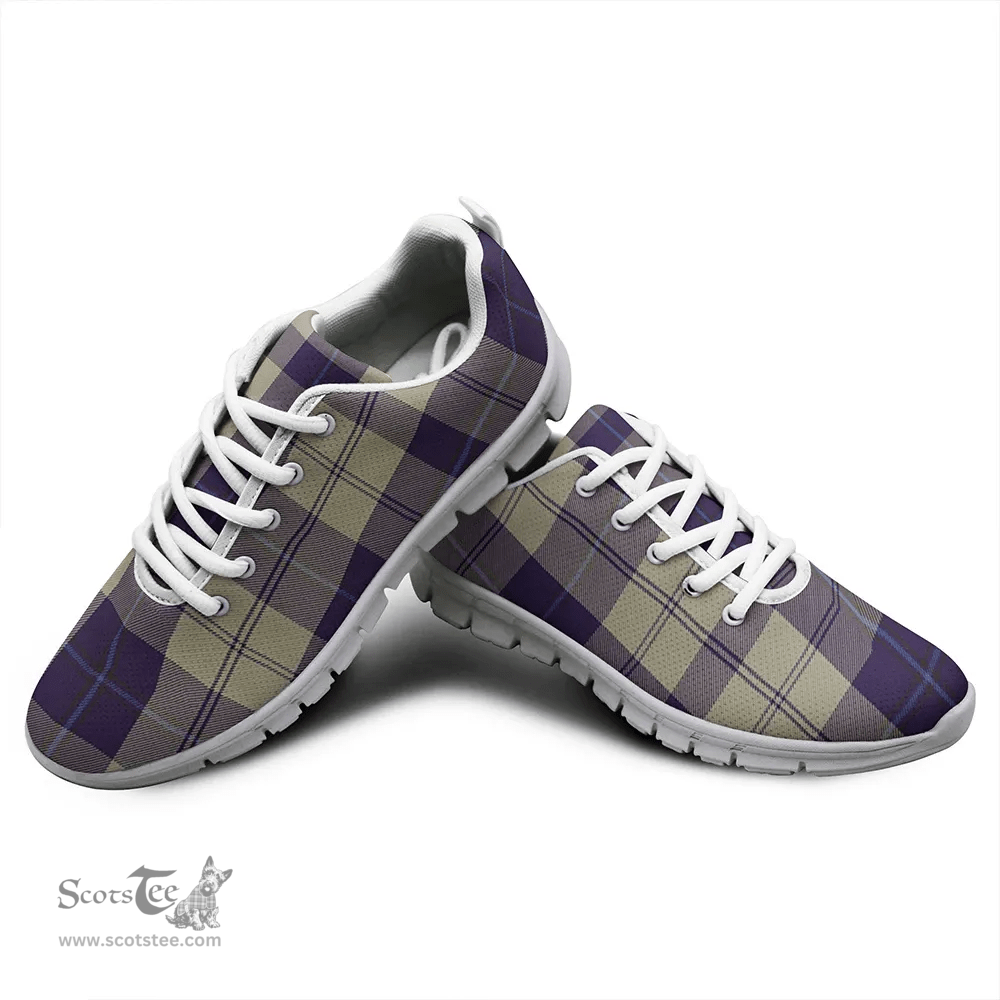 Scottish Cunningham Dress Blue Dancers Clan Tartan Sneakers - Classic Scottish Plaid Tartan Plaid