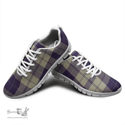 Scottish Cunningham Dress Blue Dancers Clan Tartan Sneakers - Classic Scottish Plaid Tartan Plaid
