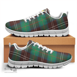 Scottish Chisholm Hunting Ancient Clan Tartan Sneakers - Crest Classic Scottish Plaid Tartan Plaid