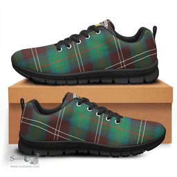 Scottish Chisholm Hunting Ancient Clan Tartan Sneakers - Crest Classic Scottish Plaid Tartan Plaid