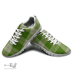 Scottish Cunningham Dress Green Dancers Clan Tartan Sneakers - Crest Classic Scottish Plaid Tartan Plaid