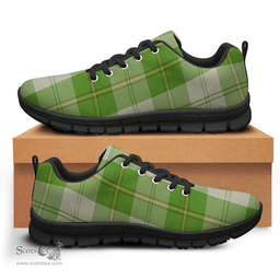 Scottish Cunningham Dress Green Dancers Clan Tartan Sneakers - Classic Scottish Plaid Tartan Plaid