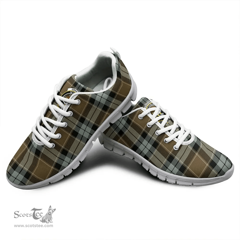 Scottish Graham of Menteith Weathered Clan Tartan Sneakers - Crest Classic Scottish Plaid Tartan Plaid