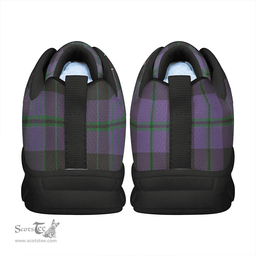 Scottish Clergy Green Clan Tartan Sneakers - Classic Scottish Plaid Tartan Plaid