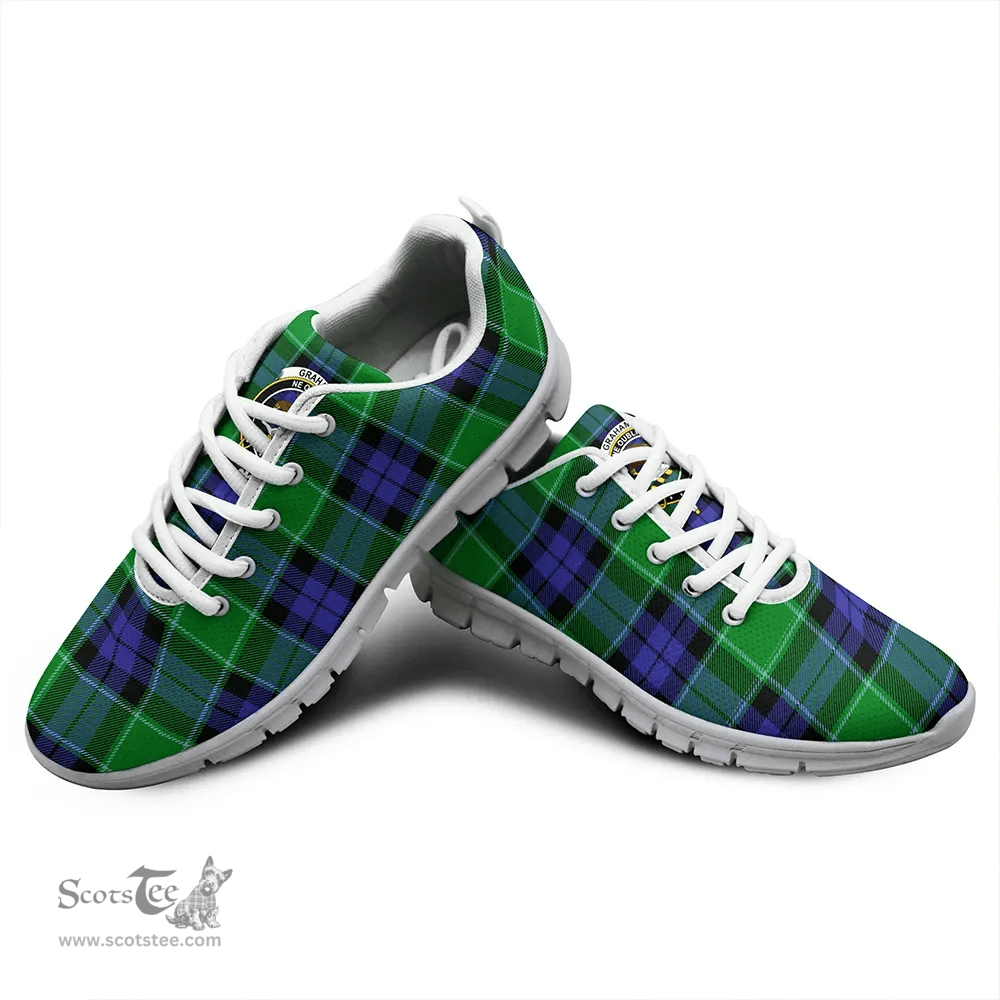 Scottish Graham of Menteith Modern Clan Tartan Sneakers - Crest Classic Scottish Plaid Tartan Plaid
