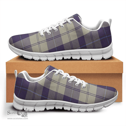 Scottish Cunningham Dress Blue Dancers Clan Tartan Sneakers - Classic Scottish Plaid Tartan Plaid