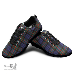 Scottish Fletcher of Dunans Clan Tartan Sneakers - Crest Classic Scottish Plaid Tartan Plaid