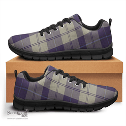 Scottish Cunningham Dress Blue Dancers Clan Tartan Sneakers - Classic Scottish Plaid Tartan Plaid