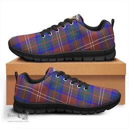 Scottish Chisholm Hunting Modern Clan Tartan Sneakers - Crest Classic Scottish Plaid Tartan Plaid