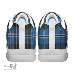 Scottish Clergy Blue Clan Tartan Sneakers - Classic Scottish Plaid Tartan Plaid