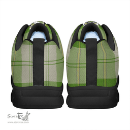 Scottish Cunningham Dress Green Dancers Clan Tartan Sneakers - Crest Classic Scottish Plaid Tartan Plaid