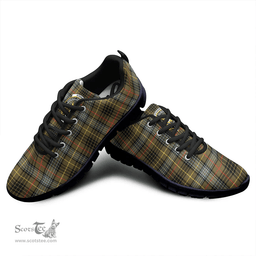 Scottish Stewart Hunting Weathered Clan Tartan Sneakers - Crest Classic Scottish Plaid Tartan Plaid