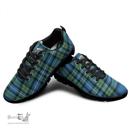 Scottish Robertson Hunting Ancient Clan Tartan Sneakers - Crest Classic Scottish Plaid Tartan Plaid
