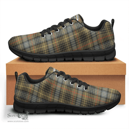Scottish Stewart Hunting Weathered Clan Tartan Sneakers - Crest Classic Scottish Plaid Tartan Plaid