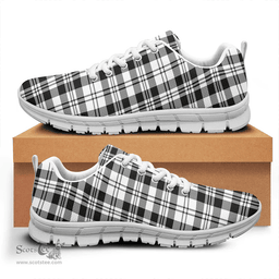 Scottish SCOTT BLACK AND WHITE MODERN Clan Tartan Sneakers - Classic Scottish Plaid Tartan Plaid