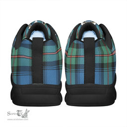Scottish Robertson Hunting Ancient Clan Tartan Sneakers - Crest Classic Scottish Plaid Tartan Plaid