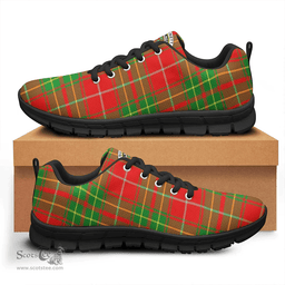 Scottish Burnett Ancient Clan Tartan Sneakers - Crest Classic Scottish Plaid Tartan Plaid