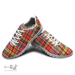 Scottish Drummond of Strathallan Clan Tartan Sneakers - Crest Classic Scottish Plaid Tartan Plaid