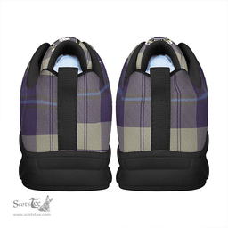 Scottish Cunningham Dress Blue Dancers Clan Tartan Sneakers - Crest Classic Scottish Plaid Tartan Plaid